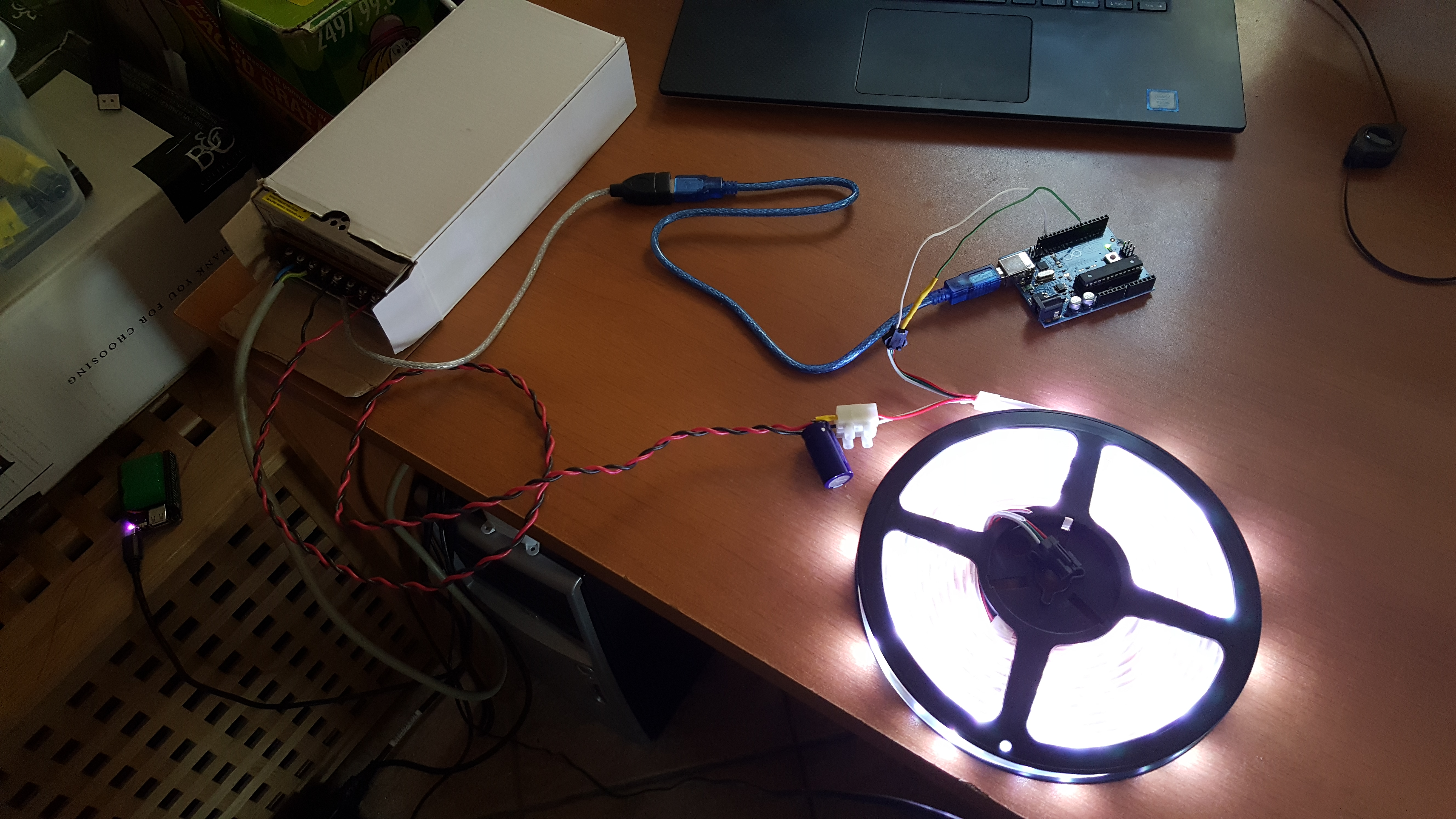 Photo of the assembled LED strip